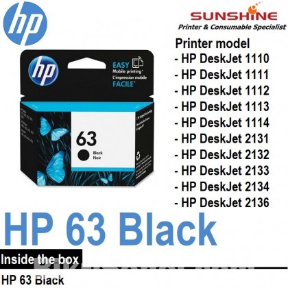 HP 63 Original Ink Black Cartridge